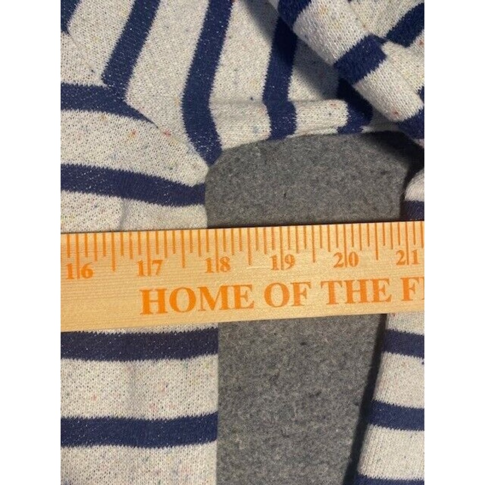 LANDS END Robe Girls XL 16+ Striped Full Zip HOODIE Long Sleeve HEART‎ POCKETS - Picture 10 of 10